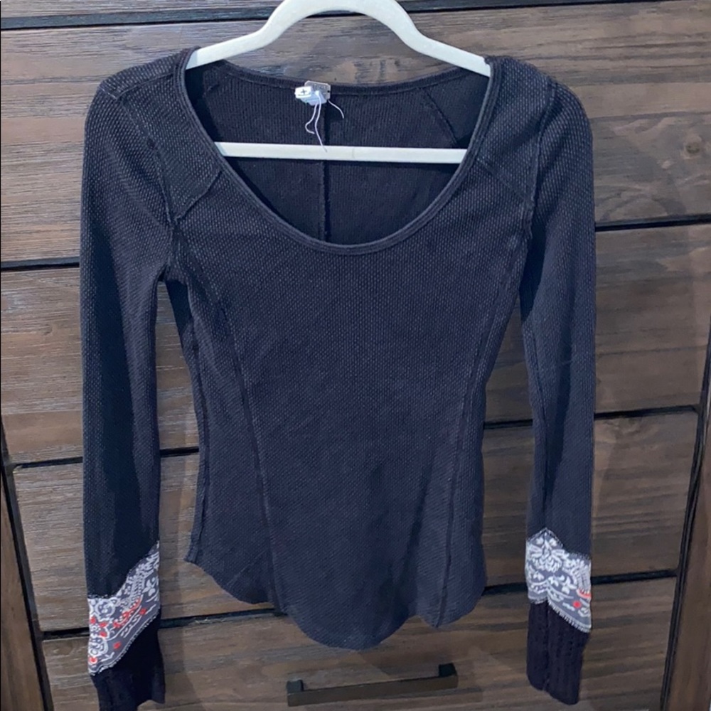 Free People long sleeve tunic with sleeve detail